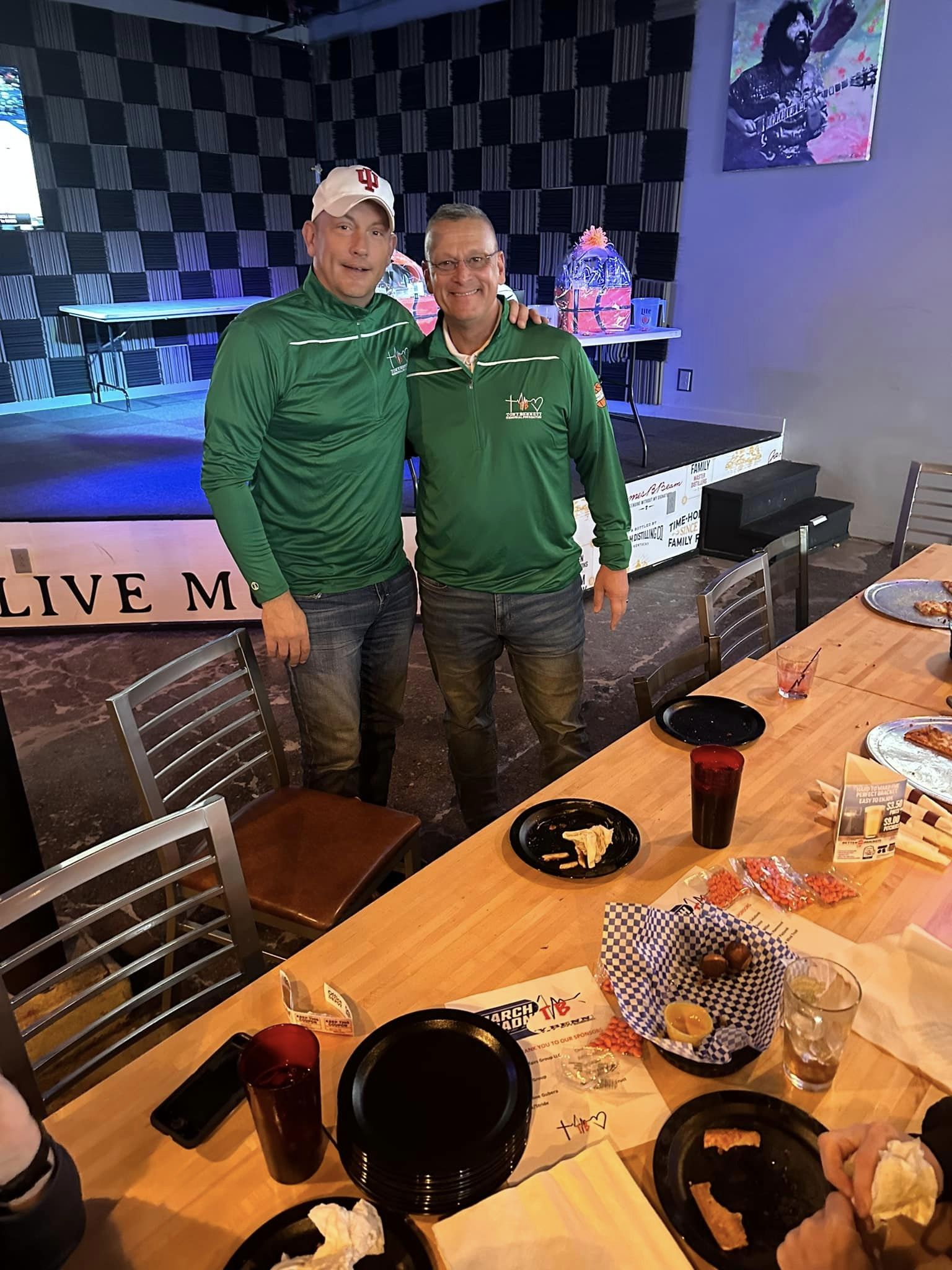 Two men posing for a picture
